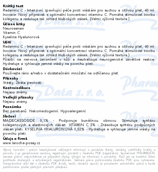 LA ROCHE-POSAY REDERMIC C PS 40ml