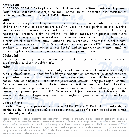 CURAPROX CPS 410 Perio plus mezizubní kartáček 5ks