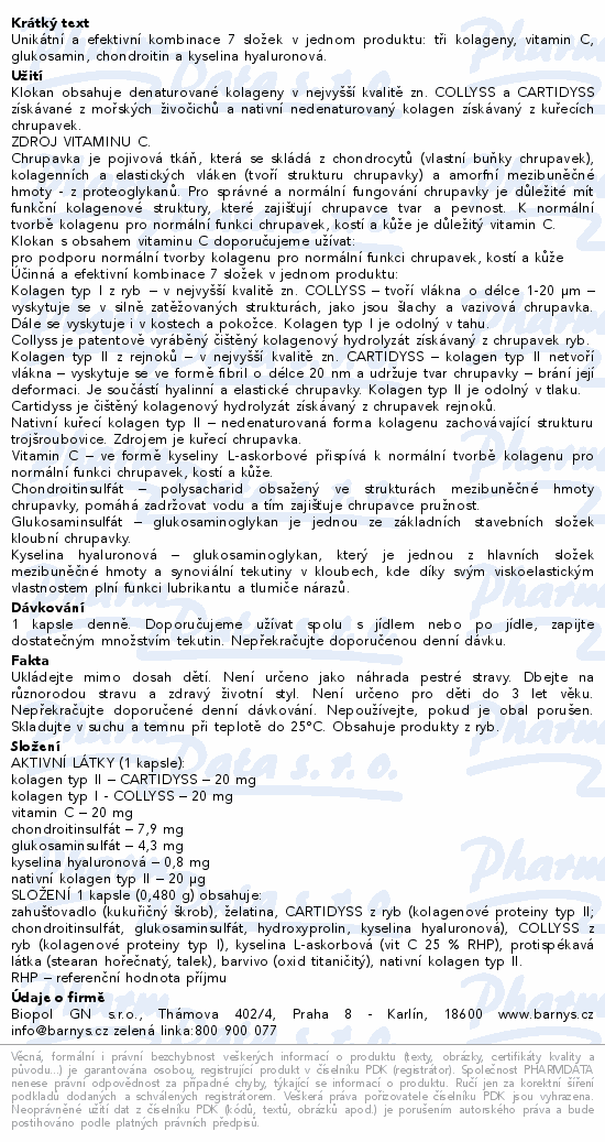 Barnys Klokan limitovaná edice cps.120