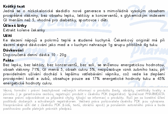 4Slim Čekankový Originál 350g