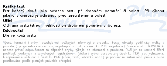 Prst kožený ochranný vel.3 Steriwund