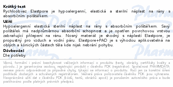 ELASTPORE+PAD náplast samolep.sterilní 10x15cm 1ks