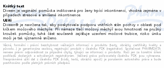 Diveen vagin.pomůcka při inkontinenci Medium 5ks