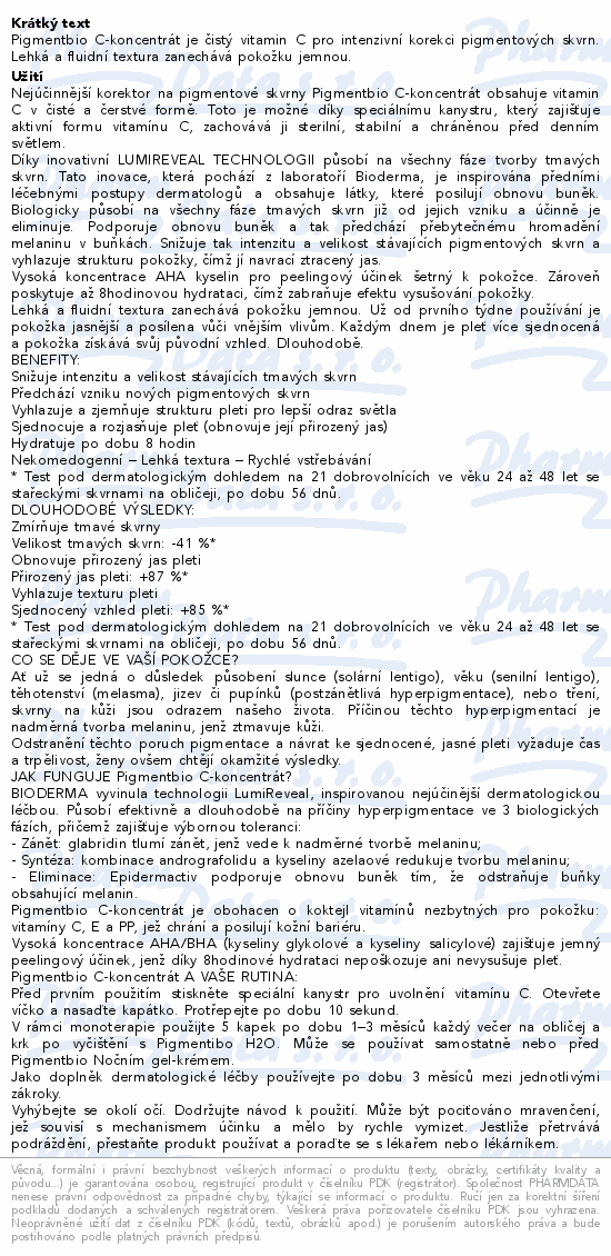 BIODERMA Pigmentbio C-koncentrát 15ml