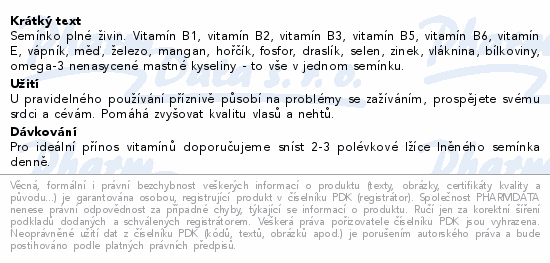 Allnature Lněné semínko hnědé 1000g