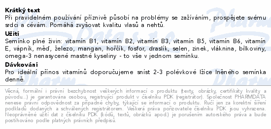 Allnature Lněné semínko hnědé 500g