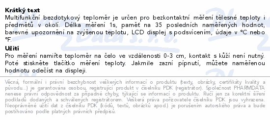 Abfarmis Bezkontaktní digitální teploměr