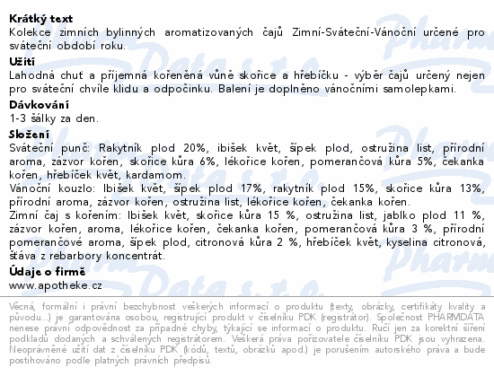 Apotheke kolekce zimních čajů 3x20ks