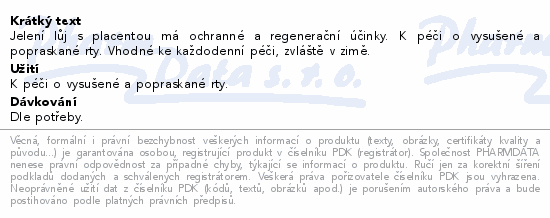 Jelení lůj tradiční pomáda 4.5g akční pack 15+5ks