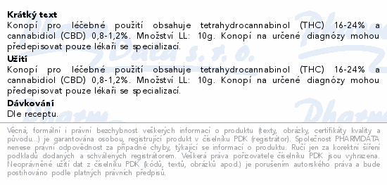 CANNABIS FLOS Pedanios 22/1 10g kód 9190000