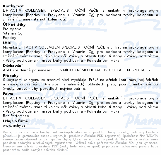 VICHY LIFTACT.Collagen Spec.oc.peče 15ml