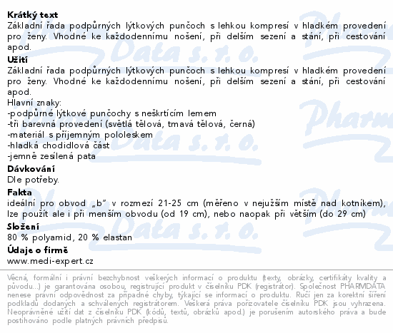 RELAX BASIC lýtkové punčochy vel.XXL světlá