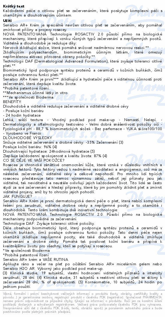 BIODERMA Sensibio AR+ krém 40ml
