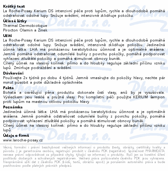 LA ROCHE-POSAY KERIUM DS šampon proti lupům 200ml