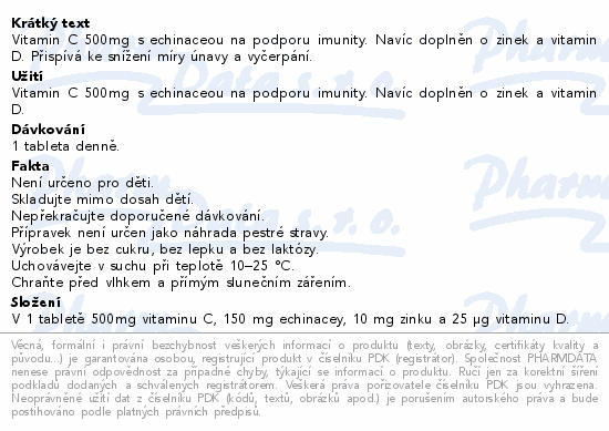 GS Vitamin C 500mg s echinaceou tbl.70+30