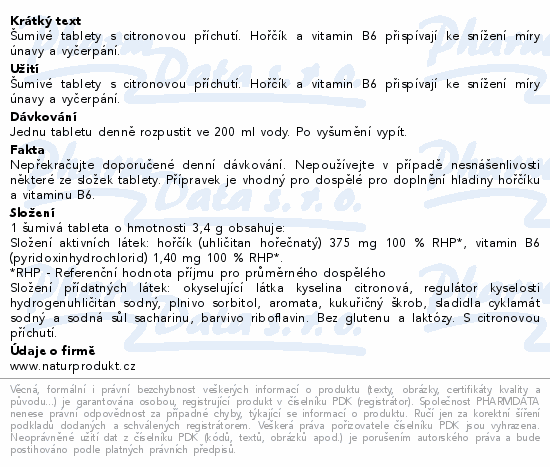 IQ Mag 375mg hořčíku+vit.B6 př.citron šum.tbl.20