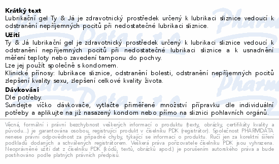 Lubrik.gel Ty&Já parf.vůní broskve 100ml Dr.Müller