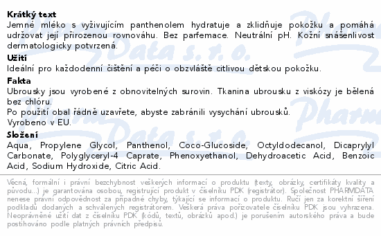 LIVSANE Dětské vlhčené ubrousky Sensitive 80ks