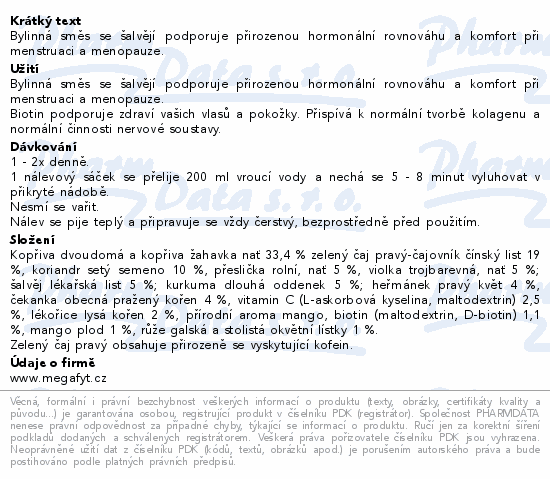 Megafyt Hormonální rovnováha 20x1.8g