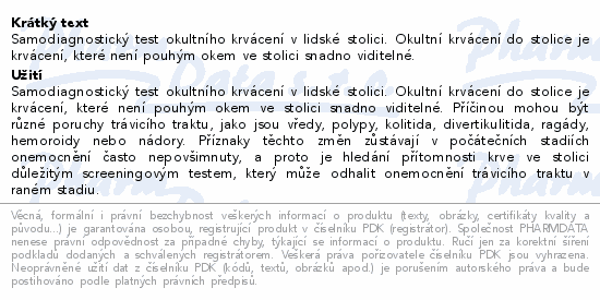 ALL TEST FOB rychlý kazetový test (stolice) 1ks