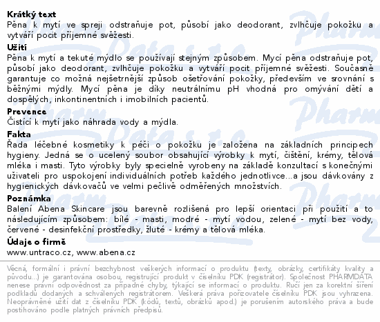 ABENA Pěna k mytí 400ml 6658