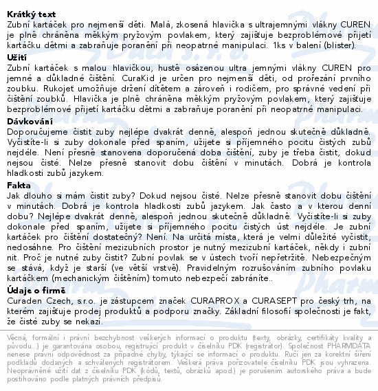 CURAPROX BABY zubní kartáček CK4260