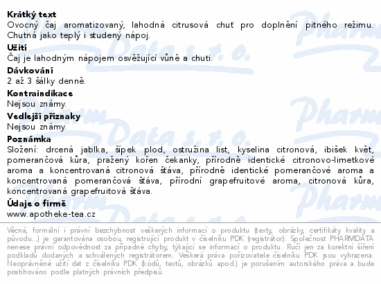 Apotheke Limetka a grep čaj 20x2g