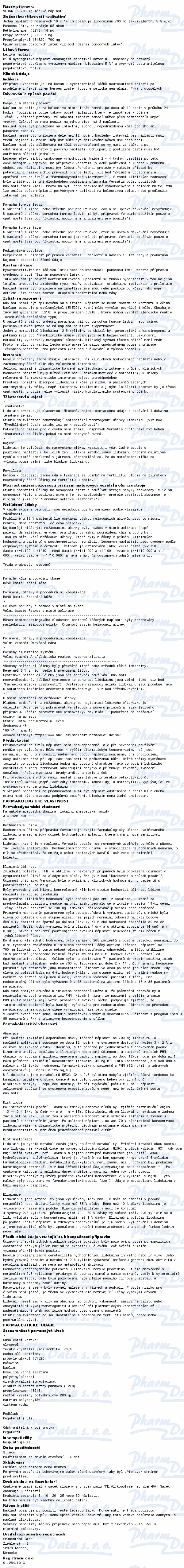 Versatis 700mg emp.med.20
