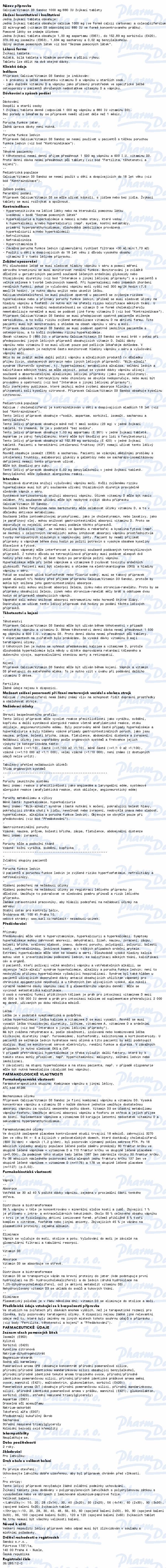 Calcium/Vitamin D3 Sandoz 1000mg/880IU tbl.mnd.90