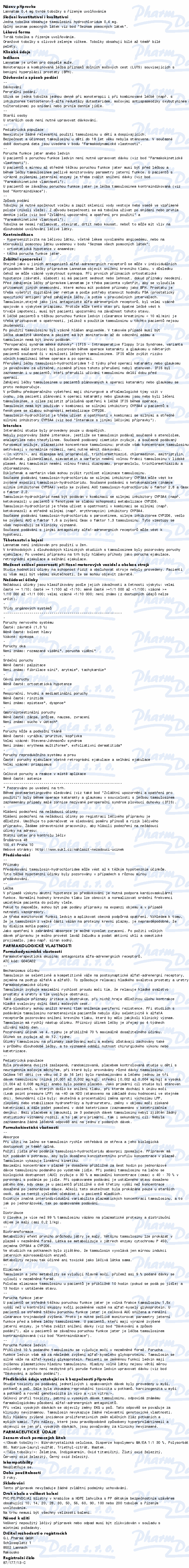 Lannatam 0.4mg cps.rdr.100
