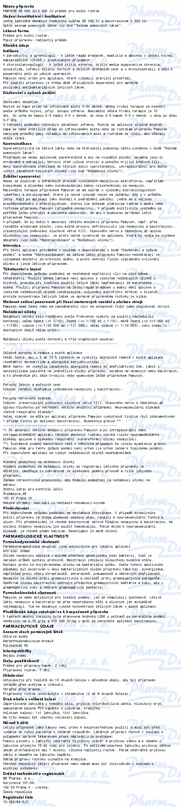 Pamycon 33000IU/2500IU drm.plv.sol.1