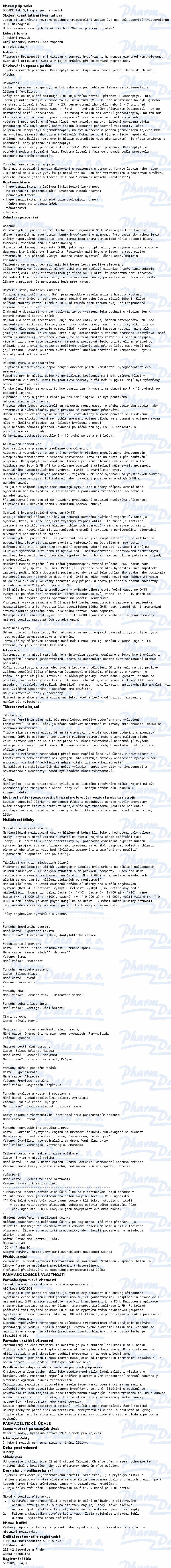 Decapeptyl 0.1mg sdr.inj.sol.7x1ml