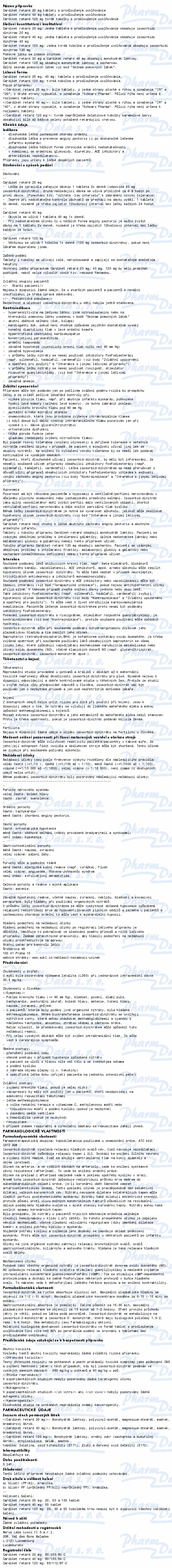 Cardiket Retard 120mg cps.pro.30 I