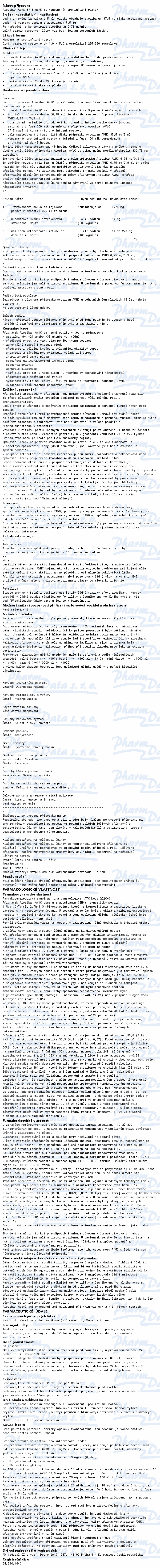 Atosiban AVMC 37.5mg/5ml inf.cnc.sol.1x5ml
