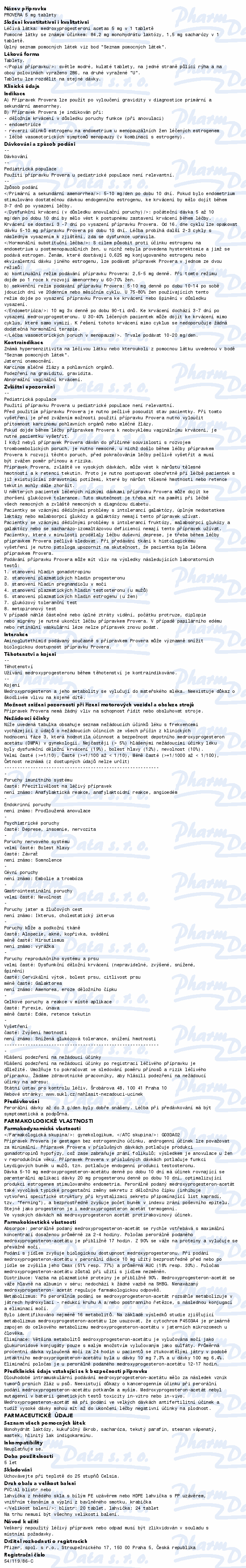 Provera 5mg tbl.nob.24 II