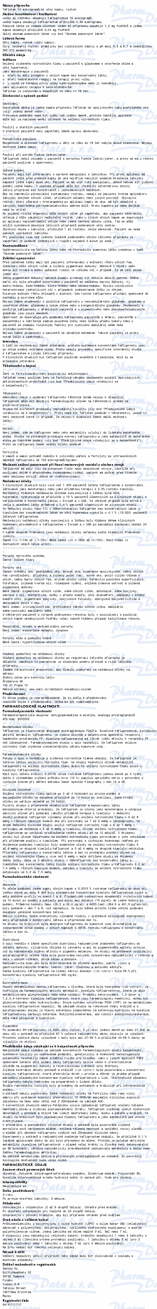 Taflotan 15mcg/ml oph.gtt.sol.1x3ml