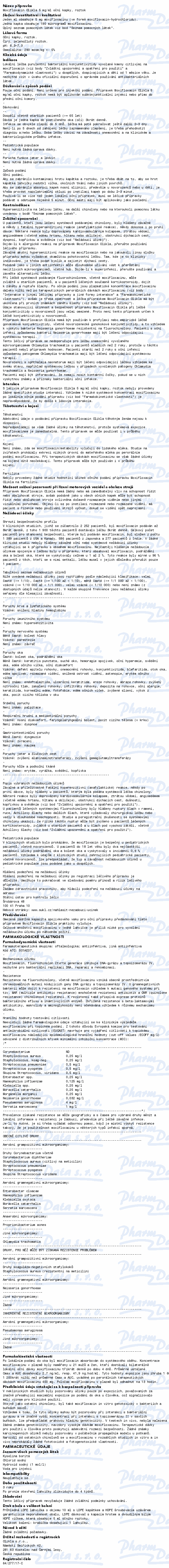 Moxifloxacin Olikla 5mg/ml oph.gtt.sol.1x5ml