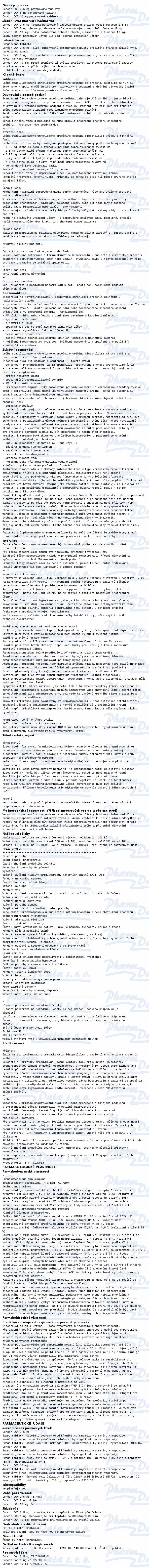 Concor COR 5mg tbl.flm. 100
