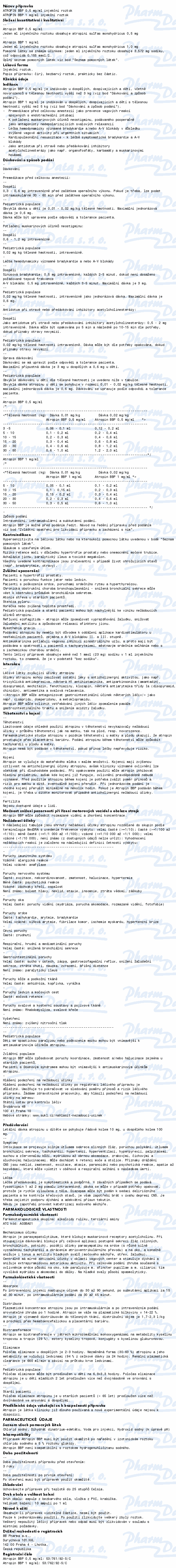 Atropin BBP 0.5mg/ml inj.sol.10x1ml