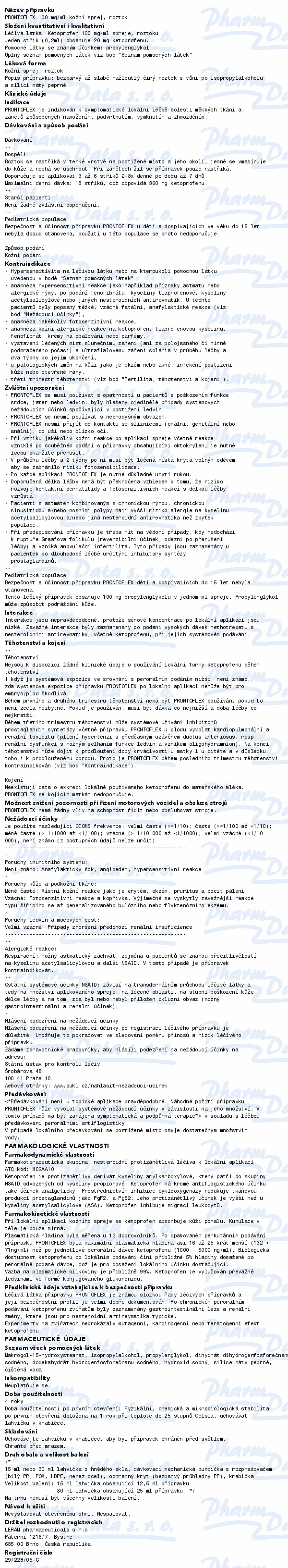 Prontoflex 100mg/ml drm.spr.sol.25ml