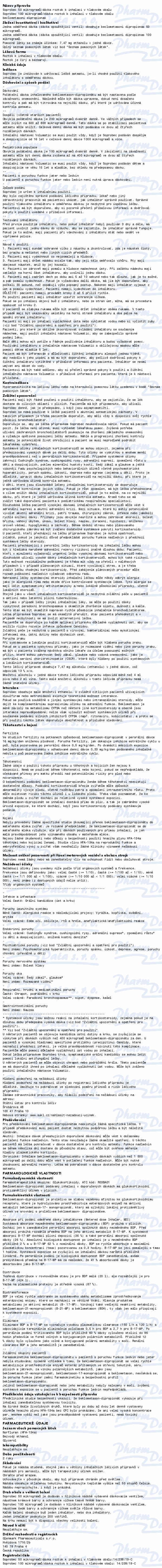Soprobec 100mcg/dáv inh.sol.pss.1x200dáv