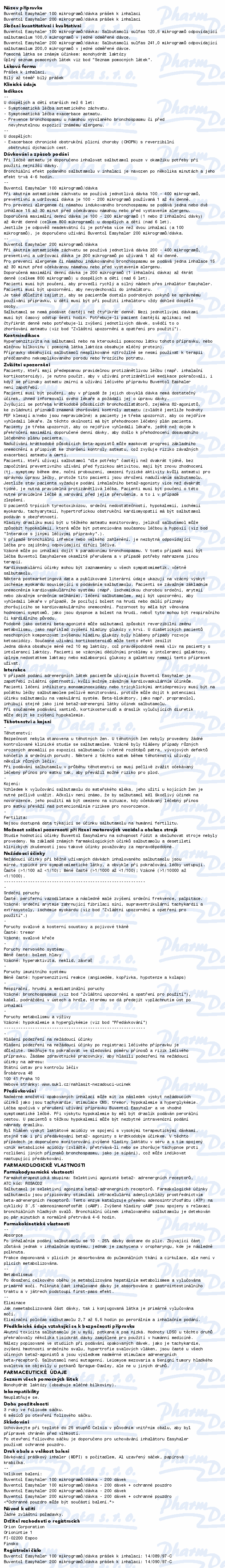 Buventol Easyhaler 100mcg/dáv inh.plv.200dáv II