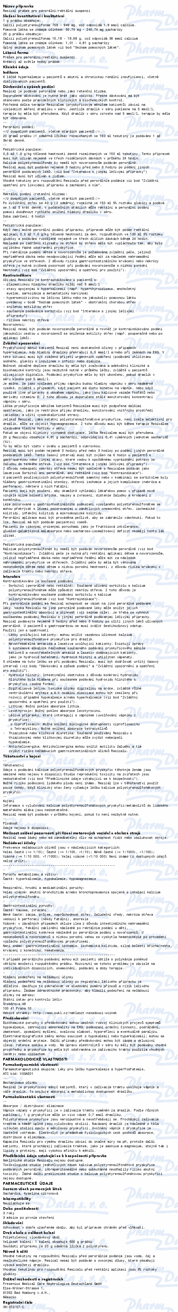 Resical Prášek por.+rct.plv.sus.1x500g