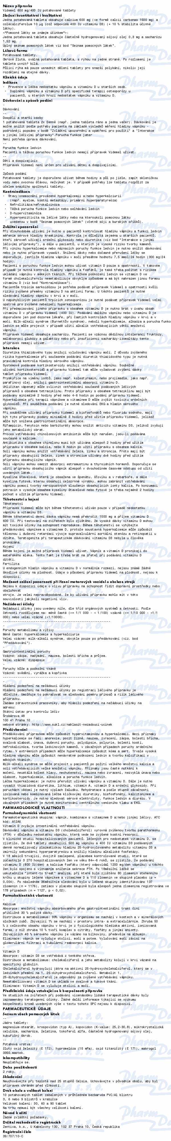 Videmel 600mg/400IU tbl.flm.90
