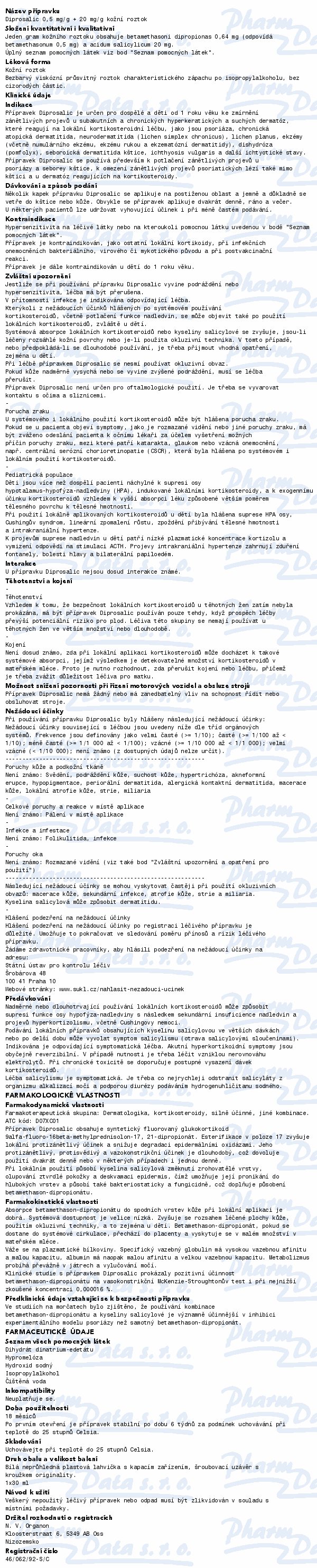 Diprosalic 0.5mg/g+20mg/g drm.sol.30ml