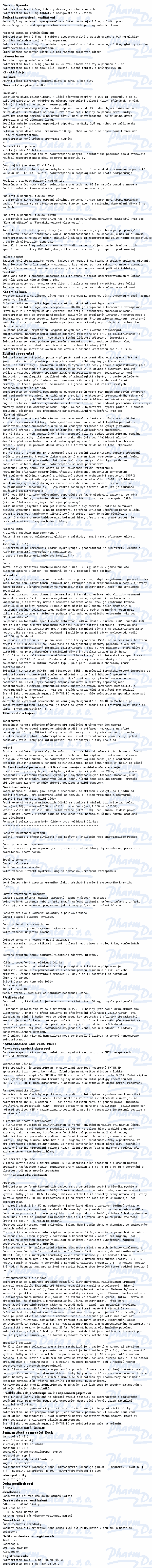 Zolmitriptan Teva 5mg por.tbl.dis.2