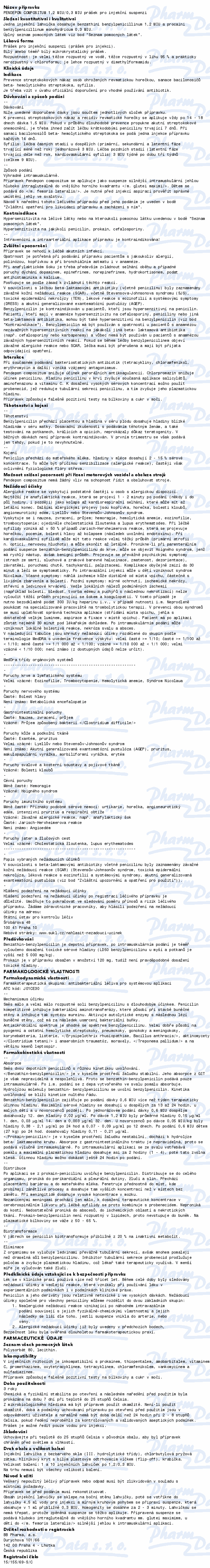 Pendepon compositum 1.2 MIU/0.3 MIU inj.plv.sus.1